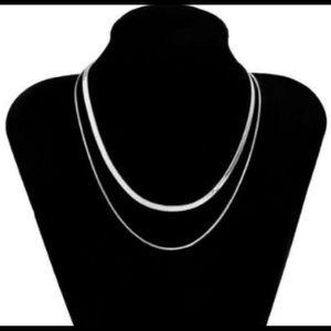925 Sterling Silver Double Layer Necklace